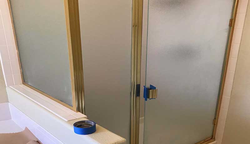 paint brass shower door frame